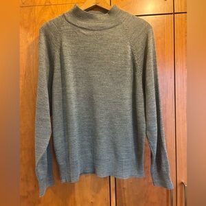 Vintage Courier wool mock neck sweater charcoal heather gray women’s L